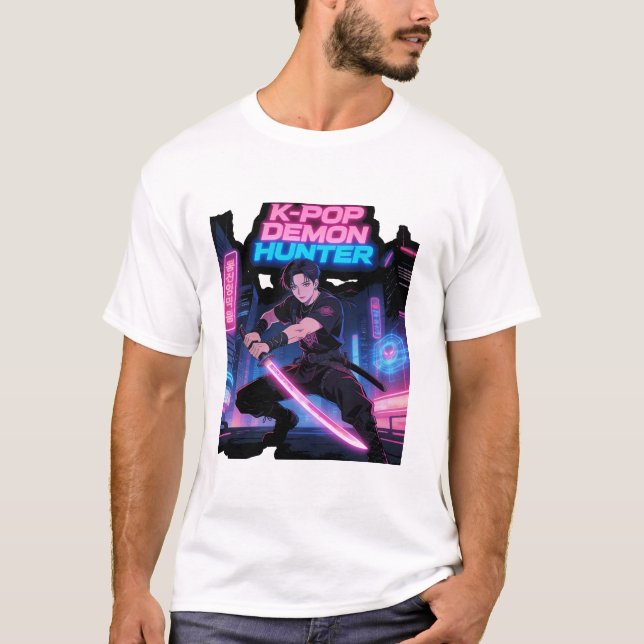 Camiseta Neon Seoul K-Pop Demon Hunter (Frente)