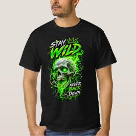 Camiseta Neon Skull – Fique Selvagem Nunca Desista