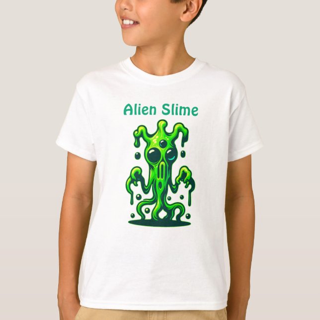 Camiseta Neon Slime Monster - Legal Alienígena assustadora (Frente)