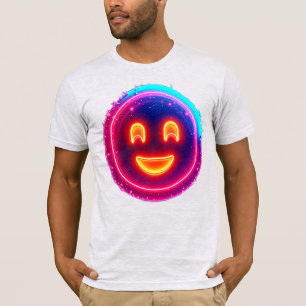 Camiseta Neon Smile: Desenho de Brilho Feliz e Radiante