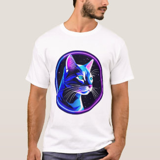Camiseta Neon Space Cat