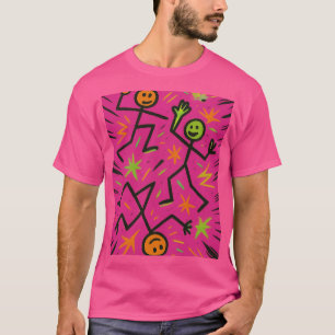 Camiseta Neon Stick Figures Tank - Comic Chaos Energy