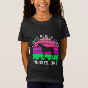 Camiseta Neon Sunset Eu Gosto Muito De Cavalos