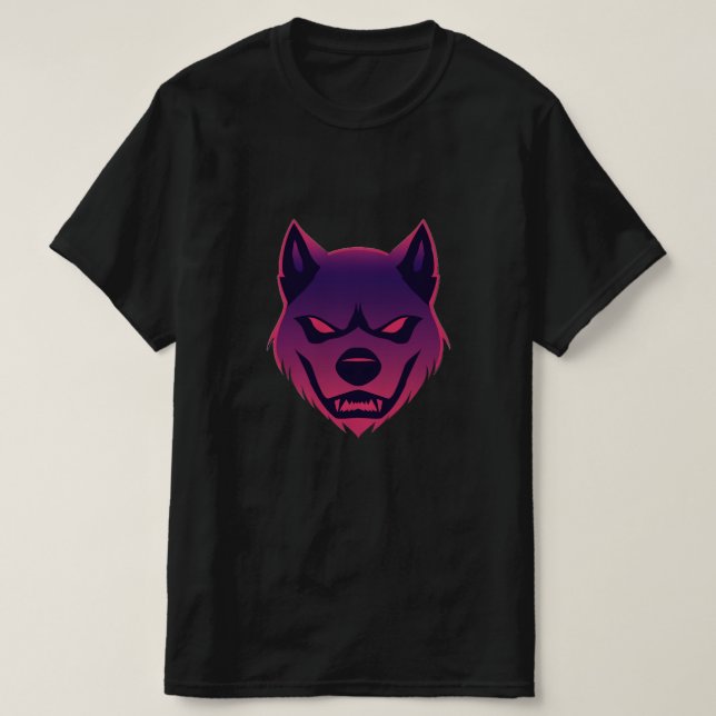 Camiseta Neon T-shirt Art Wolf (Frente do Design)