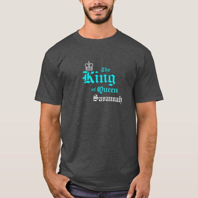 Camiseta Neon Teal King's Basic T-Shirt (Frente)