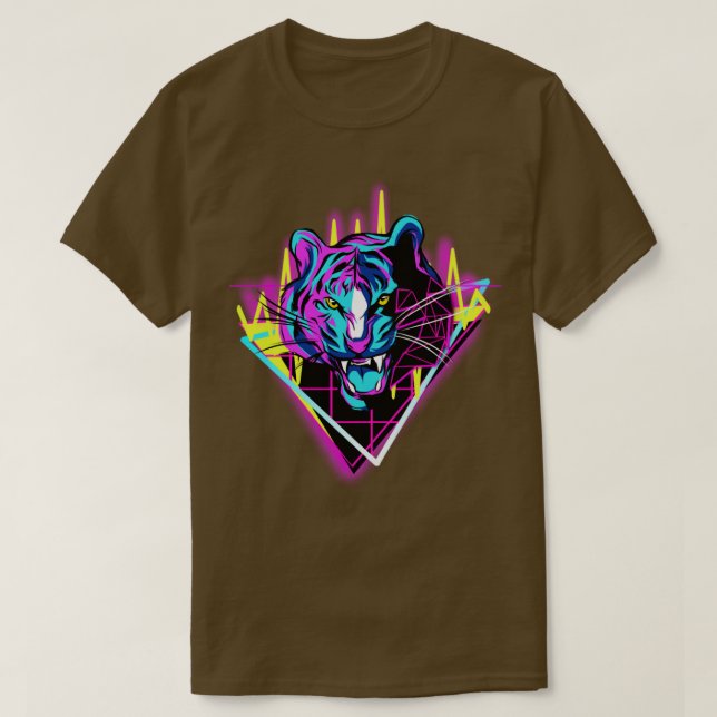 Camiseta Neon Tiger (Frente do Design)