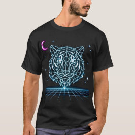 Camiseta Neon Tiger Synthwave – Electric Striker Retro Tee