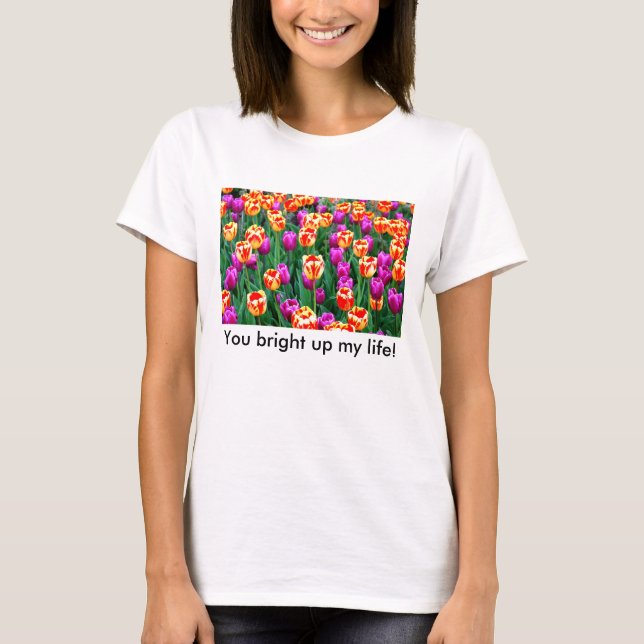 Camiseta Neon Tulips T-shirt (Frente)