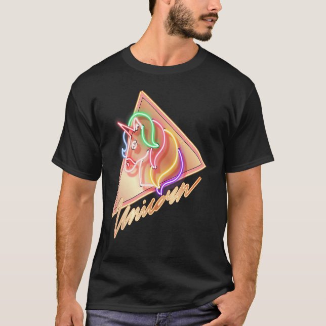 Camiseta Neon Unicorn Vogue Style (Frente)