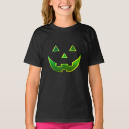 Camiseta Néon verde do Halloween Jack o lanterna abóbora cr
