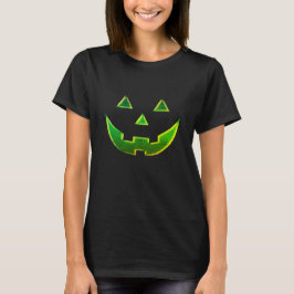 Camiseta Néon verde-néon do Halloween Jack o abóbora-lanter