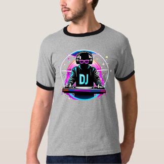 Camiseta "Neon Vibes: O Batedor Cósmico do DJ"