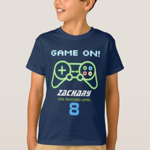 Camiseta Neon Video Game Arcade Birthday Shirt