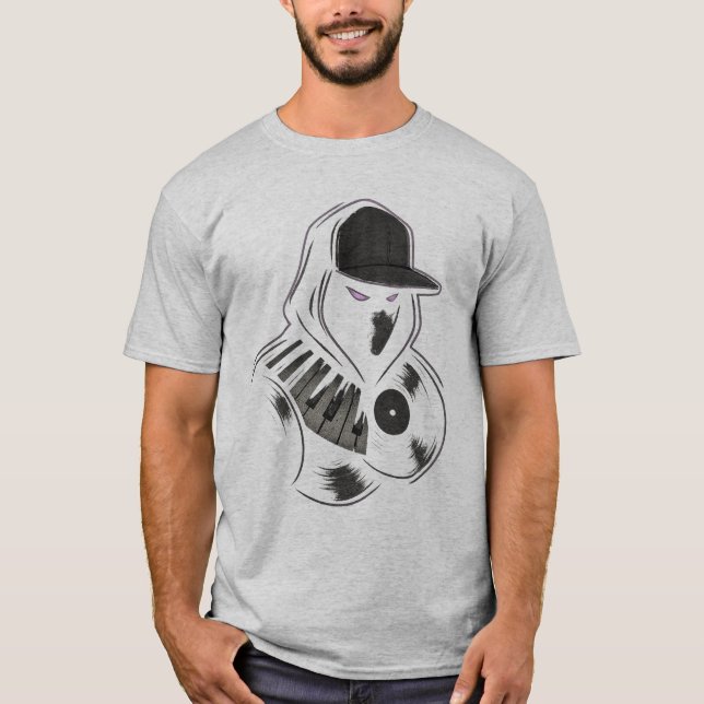 Camiseta Neon Vinyl Piano Hoodie Ninja (Frente)