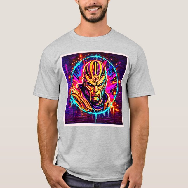 Camiseta Neon Warrior Power Art (Frente)
