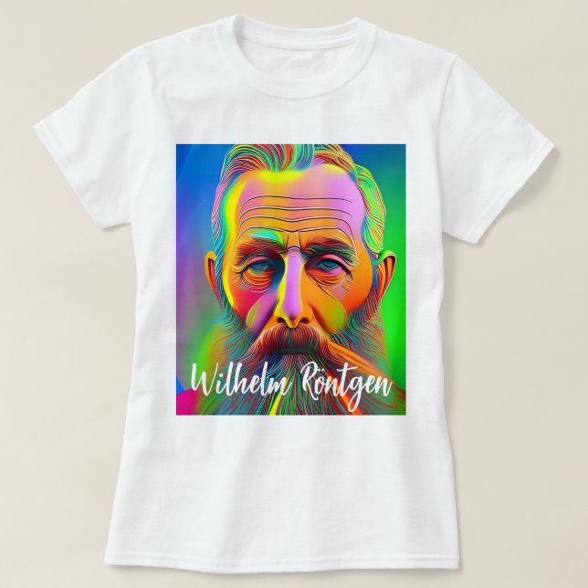 Camiseta Neon Wilhelm Röntgen (Frente do Design)