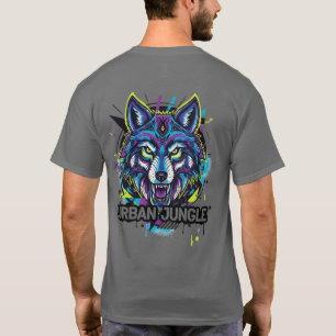 Camiseta Neon Wolf Urban Jungle Unisex Street T-Shirt