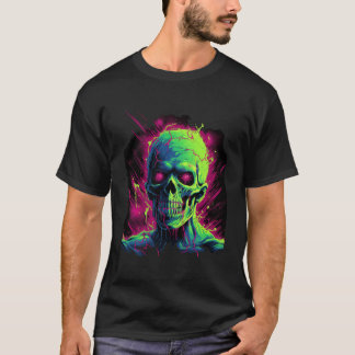 Camiseta Neon Zombie Monster T-Shirt