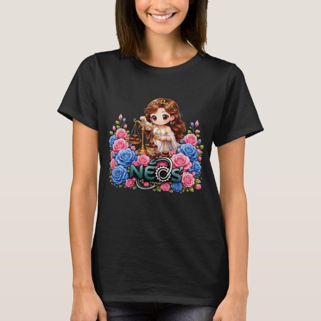 Camiseta Neos Kawaii Zodíaco Libra (Frente)