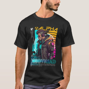 Camiseta Neotriad Urbano Cyberpunk Streetwear   Futurística