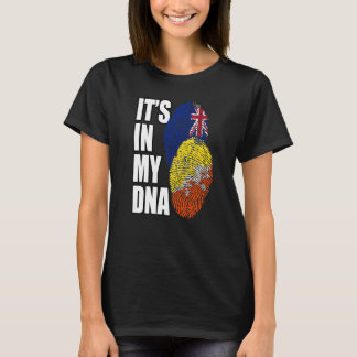 Camiseta Neozelandês E Butanês Misturam Bandeira De DNA Do
