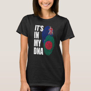 Camiseta Neozelandês E Mistura De DNA De Bandeira De Heranç