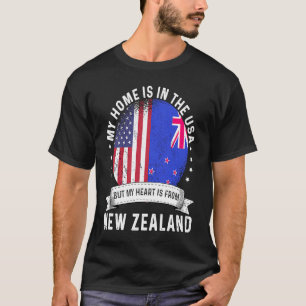 Camiseta Neozelandês Patriota Americano Crescido Orgulhoso