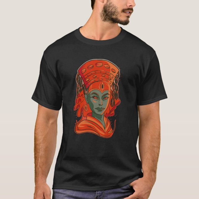 Camiseta Nepalês Godess Kumari Bust Staten Nepal he (Frente)