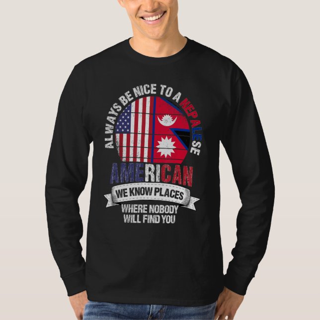 Camiseta Nepalese American We know Places where Country Nep (Frente)