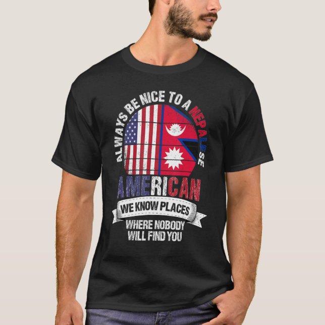 Camiseta Nepalese American We know Places where Country Nep (Frente)