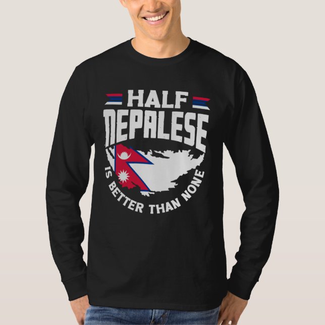 Camiseta Nepalese Nepal Nepalese Flag Half Nepalese (Frente)