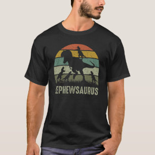 Camiseta Nepheur Dinossaur T Rex Nephewsaurus 4 filhos Famí