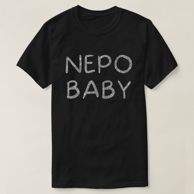 Camiseta Nepo Baby Glitter Engraçado (Frente do Design)