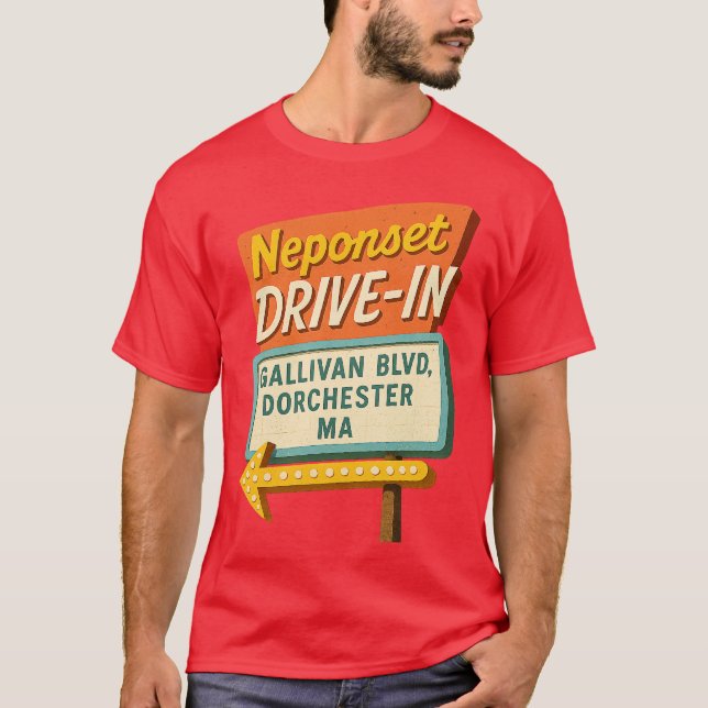 Camiseta Neponset Drive-In - Dorchester, MÃES (Frente)