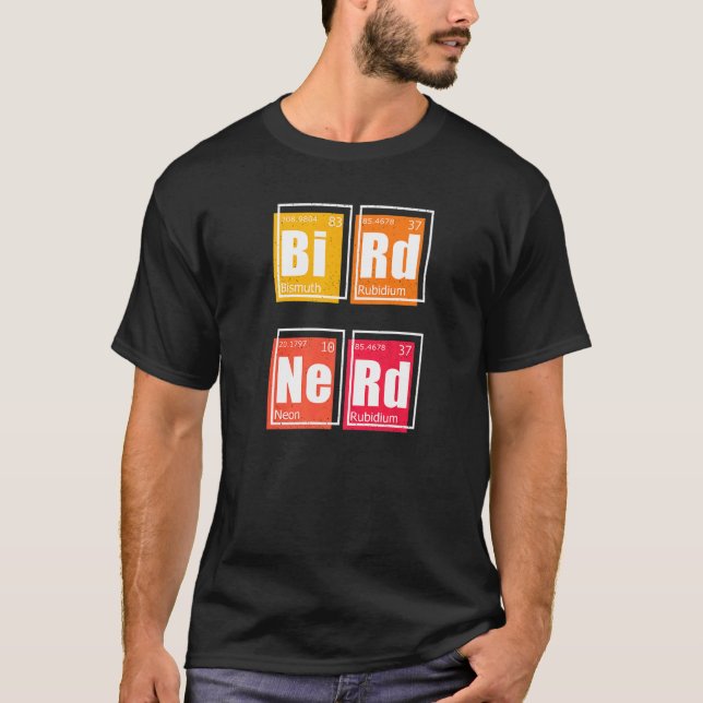 Camiseta Nerd AVE Mesa periódica de elementos Vigilância de (Frente)