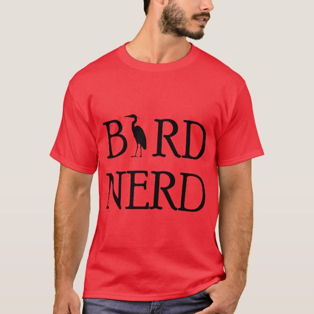 Camiseta Nerd de aves para pássaros ou observadores de páss (Frente)