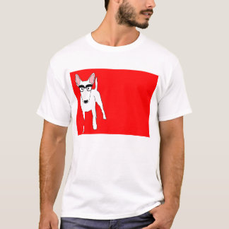 Camiseta Nerd de bull terrier