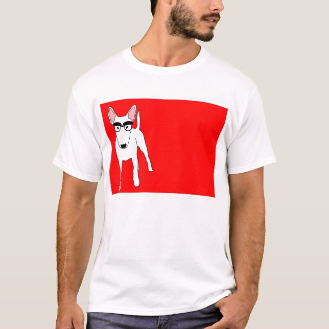 Camiseta Nerd de bull terrier (Frente)