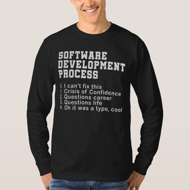 Camiseta Nerd de Codificador do Programador do Processo de  (Frente)