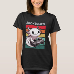 Camiseta Nerd de computador Axolotl para jogos de vídeo