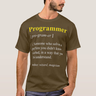 Camiseta Nerd de Computador Engraçado Definição de Programa