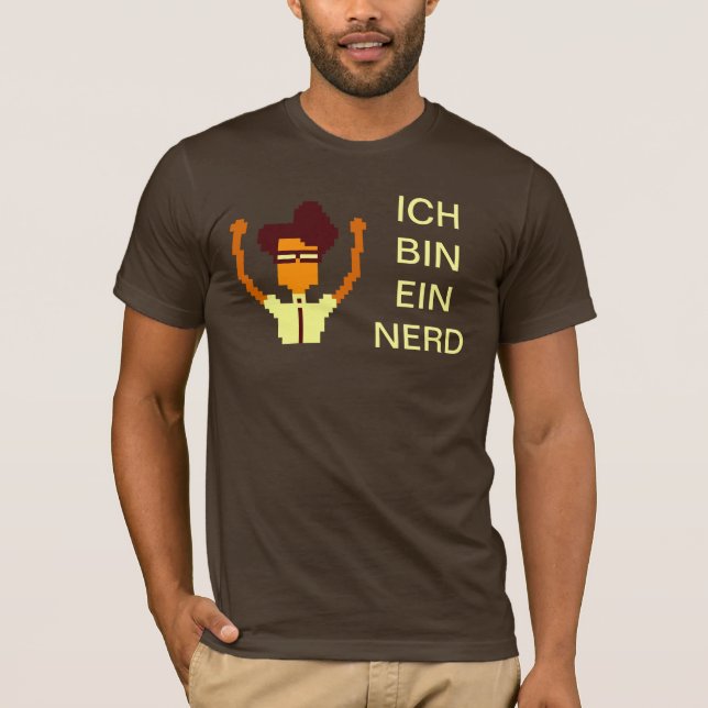 Camiseta Nerd de Ein do bin de Ich (musgo) - t-shirt (Frente)