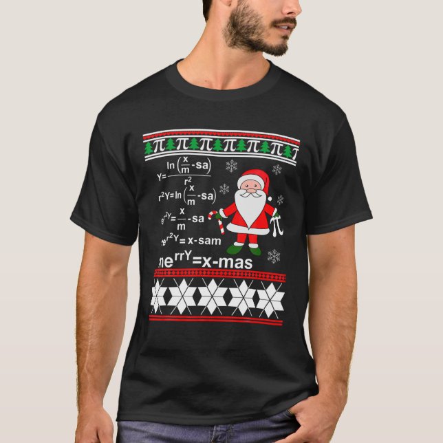 Camiseta Nerd de Fórmula de Natal Feio Engraçado Jumper de  (Frente)