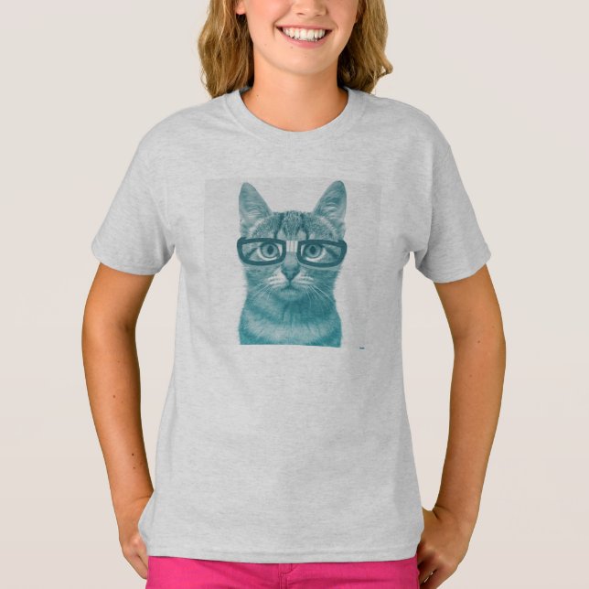Camiseta Nerd de gatos (Frente)