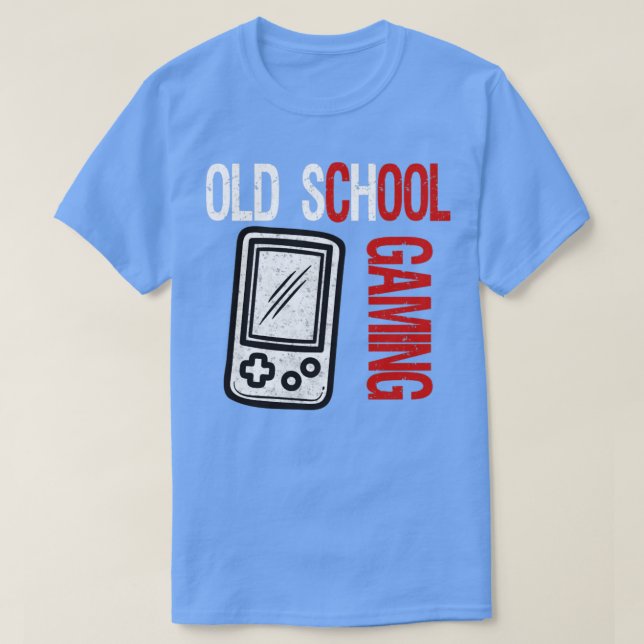 Camiseta Nerd de jogos da escola antiga consola videos game (Frente do Design)