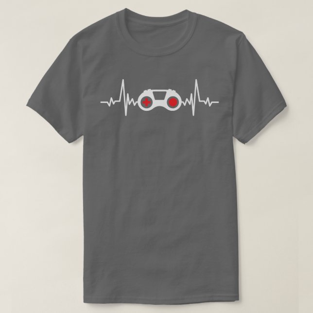 Camiseta NERD de jogos para jogadores de vídeo com pulsação (Frente do Design)