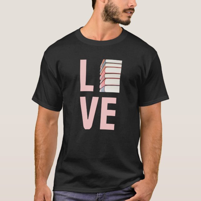 Camiseta Nerd de Livros de Amor (Frente)