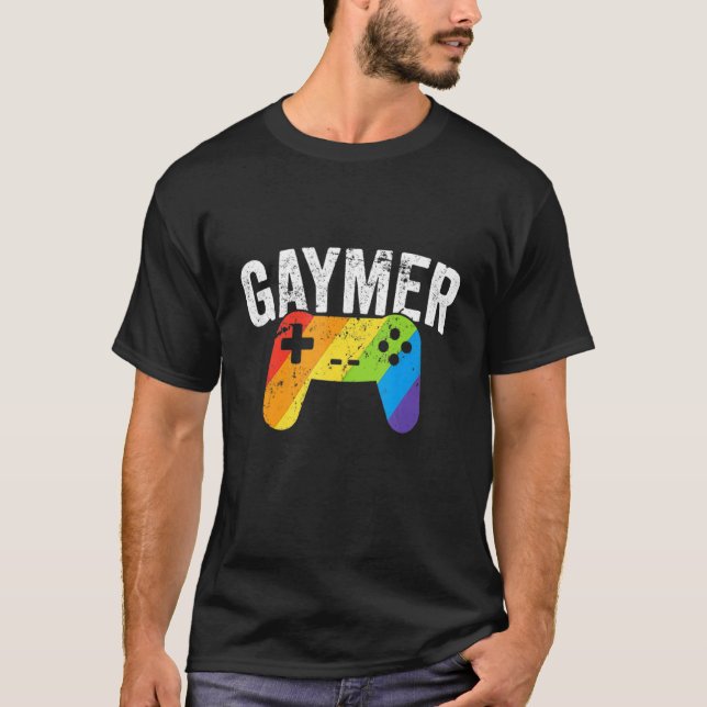 Camiseta Nerd de março Gaymer Lgbt Gamer Pride Rainbow Para (Frente)