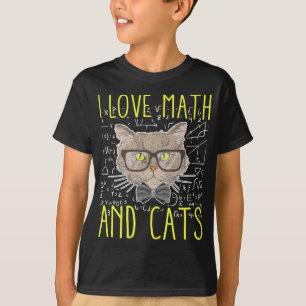 Camiseta Nerd de Matemática e Gatos