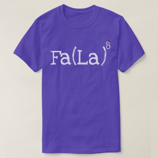 Camiseta Nerd de matemática Natal Fa la la la exponent (Frente do Design)